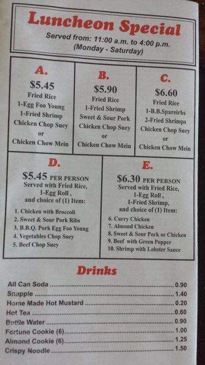 Yee's Chinese Food - Los Angeles, CA menu_pic