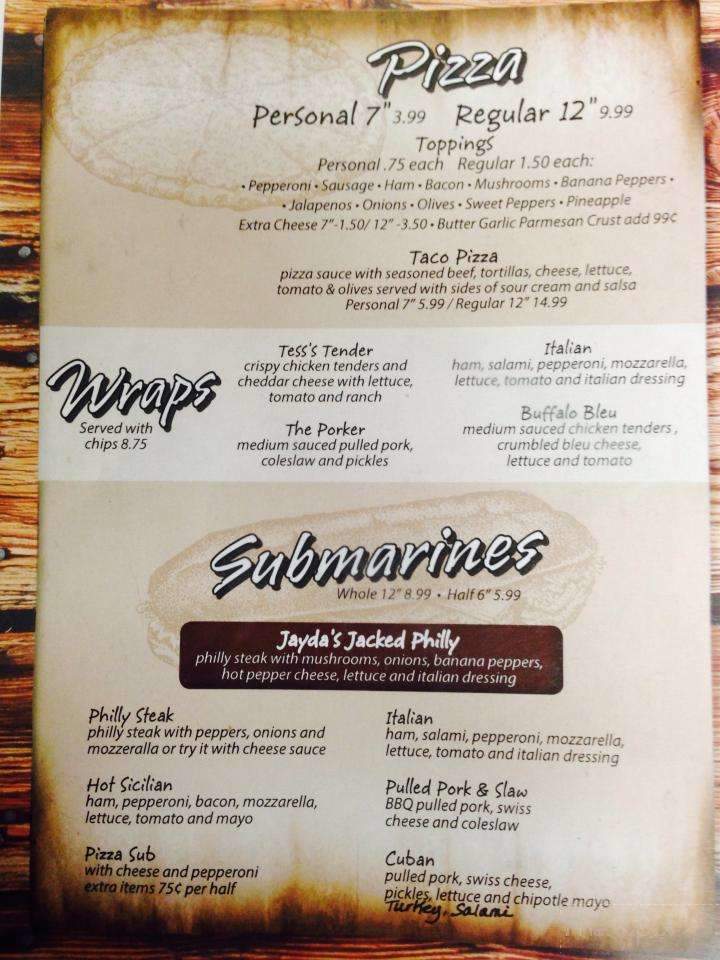 Columbus Inn - Columbus, PA menu_pic