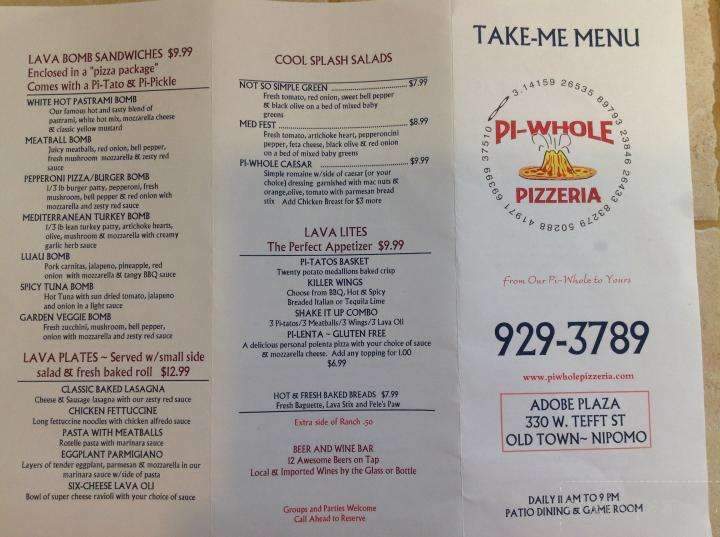 Pi Whole Pizzeria - Nipomo, CA