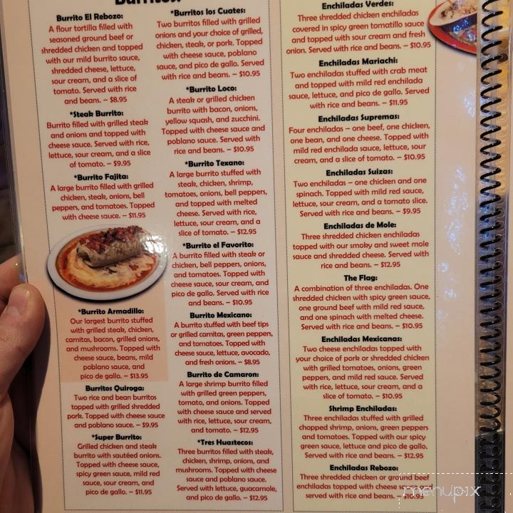 El Rebozo Mexican Restaurant - Arden, NC menu_pic