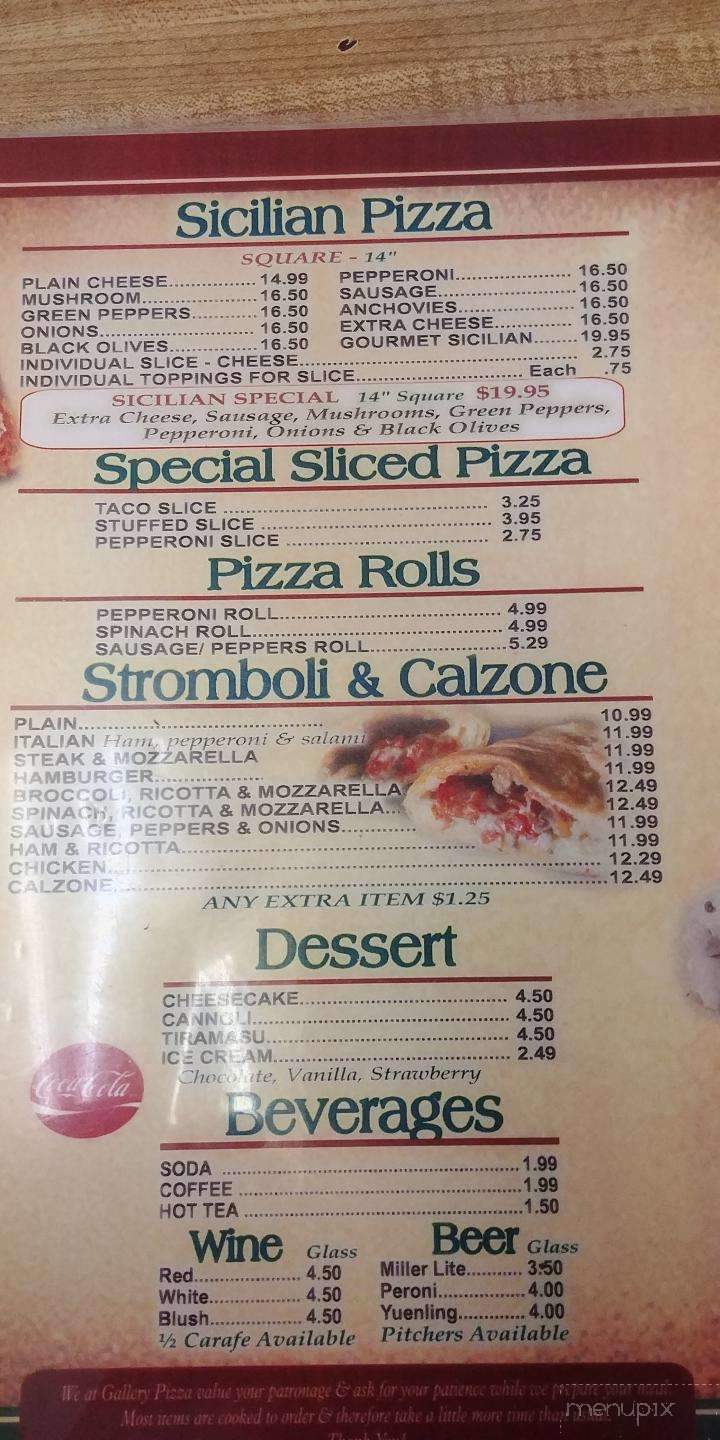 Pizza Gallery - Wilmington, DE menu_pic
