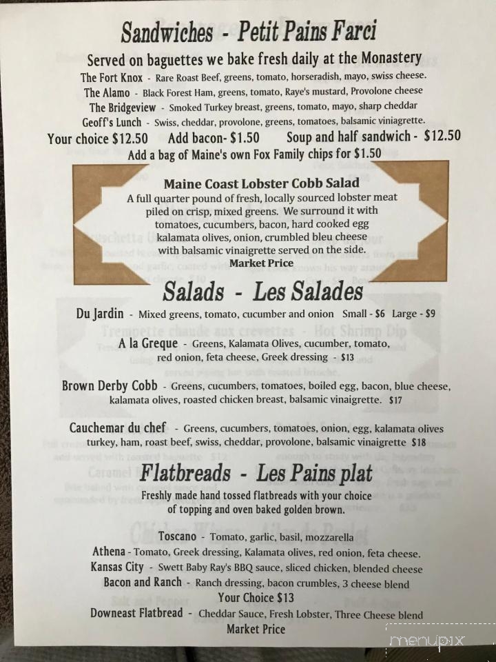 Friars' Brewhouse - Bucksport, ME menu_pic