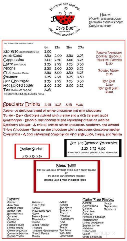Java Bug - Moscow, ID menu_pic