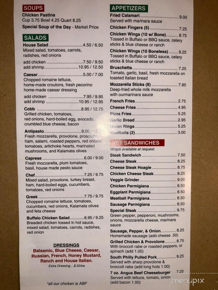 Iccara Pizzeria - Coatesville, PA menu_pic