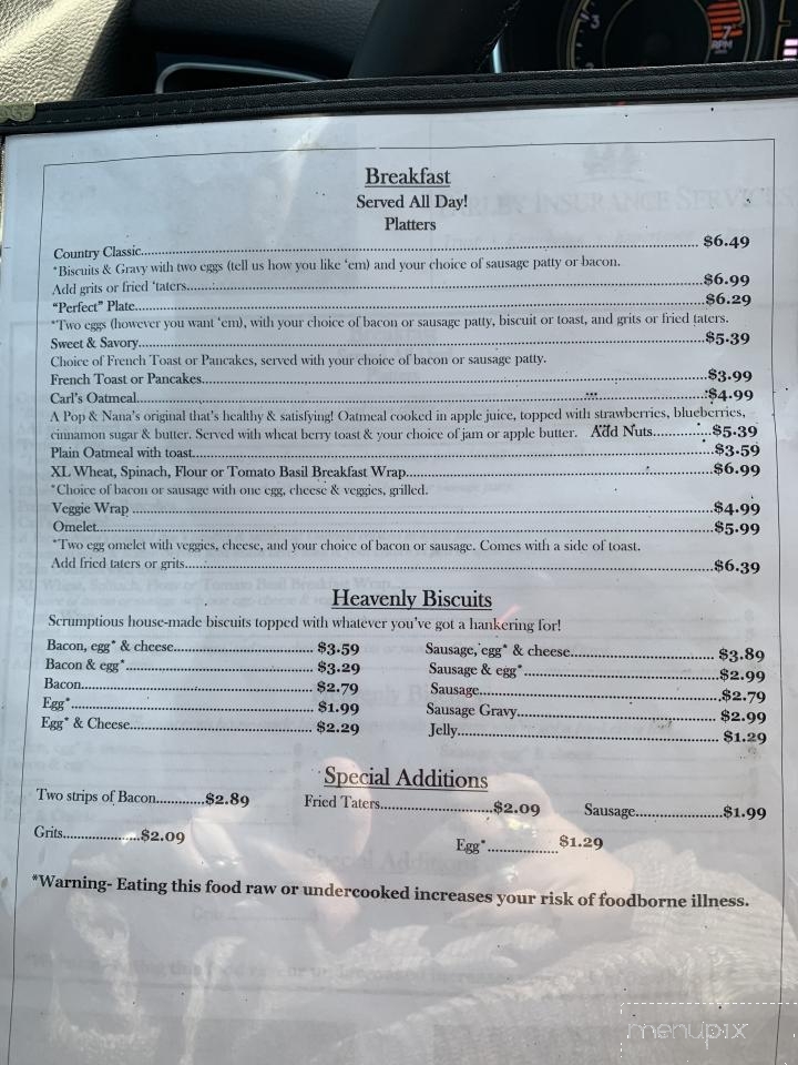 Pop & Nana's Kitchen and The Scoop - Robbinsville, NC menu_pic