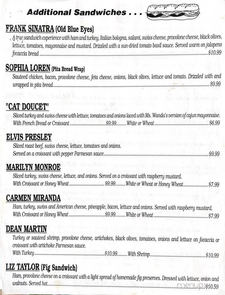 Back In Time - Opelousas, LA menu_pic