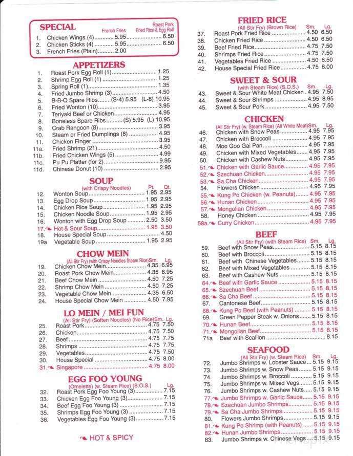 Southern China - Concord, NC menu_pic
