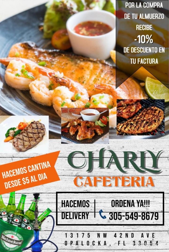 Charly Cafeteria - Opa Locka, FL menu_pic