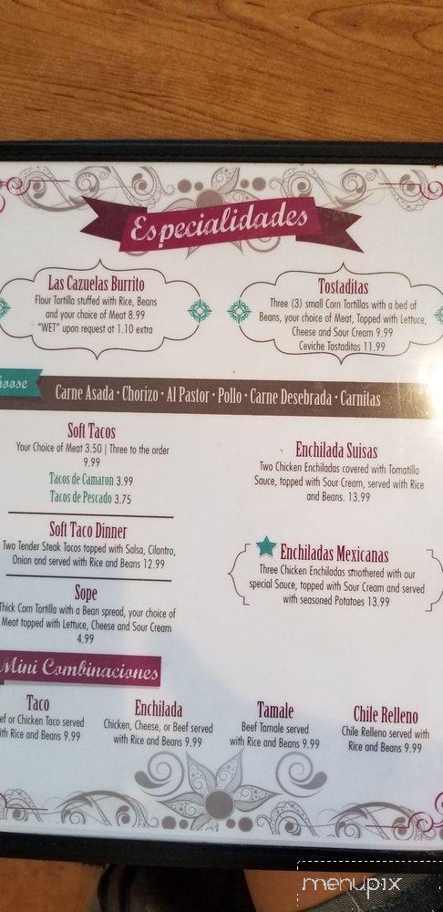 Las Cazuelas Restaurant - Nipomo, CA menu_pic