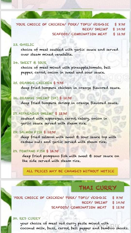 Thai Basil Restaurant - Visalia, CA menu_pic