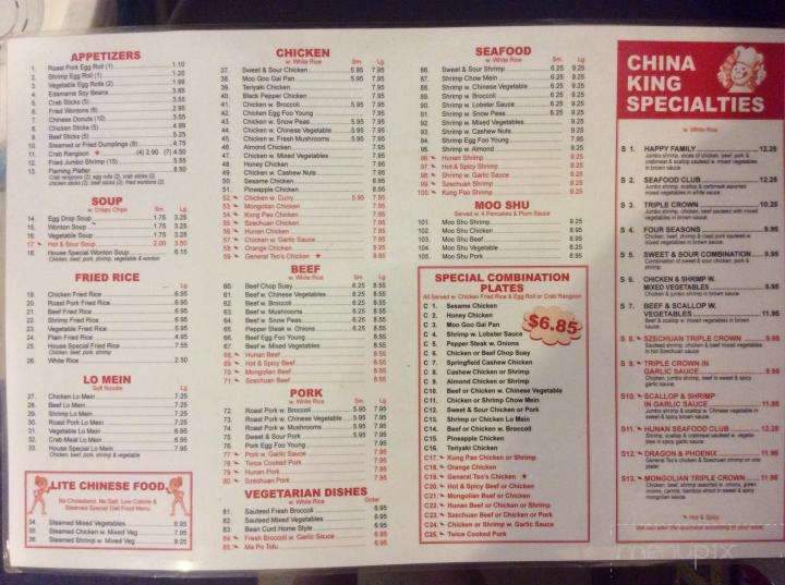 China King - Pleasant Hill, MO menu_pic