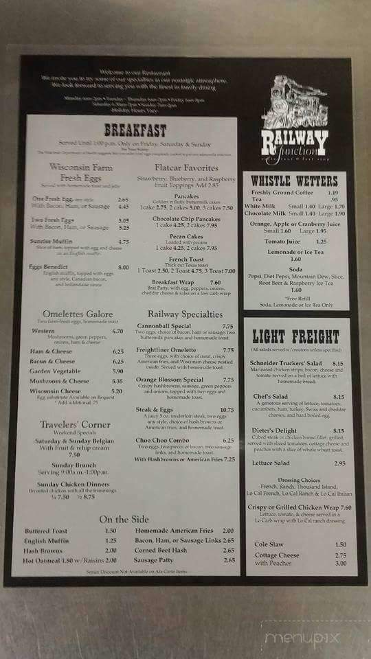 Railway Junction - Forest Junction, WI menu_pic