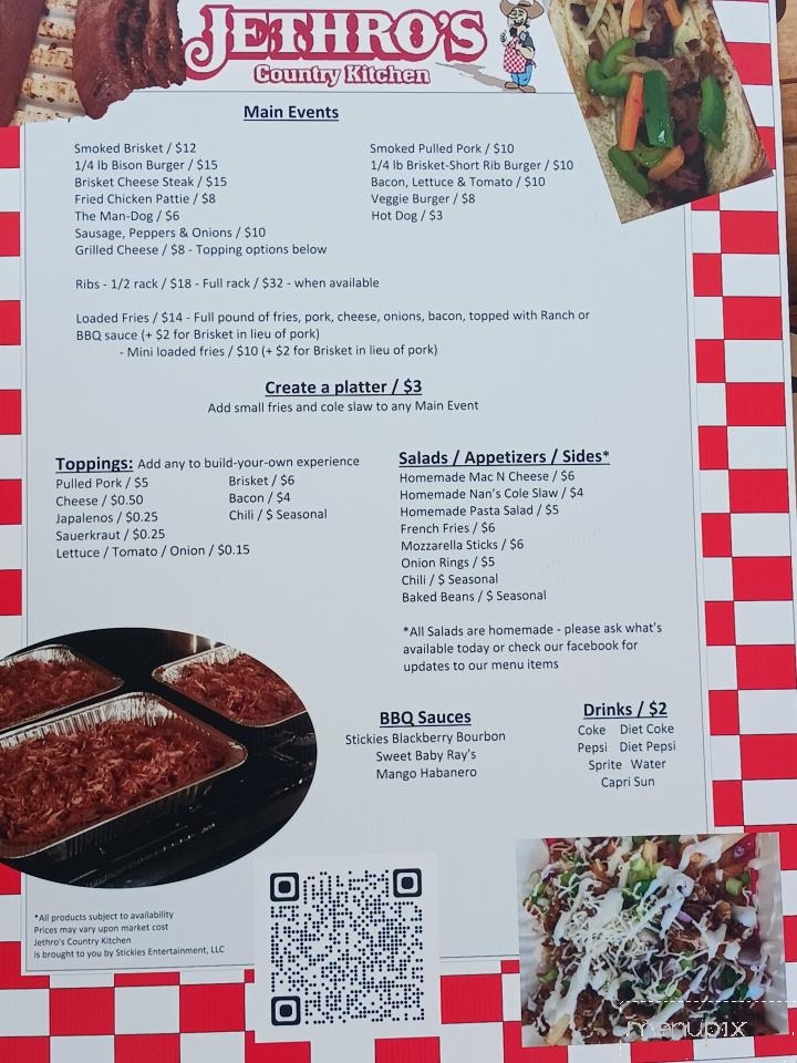 Jethro's Country Kitchen - Pottstown, PA menu_pic