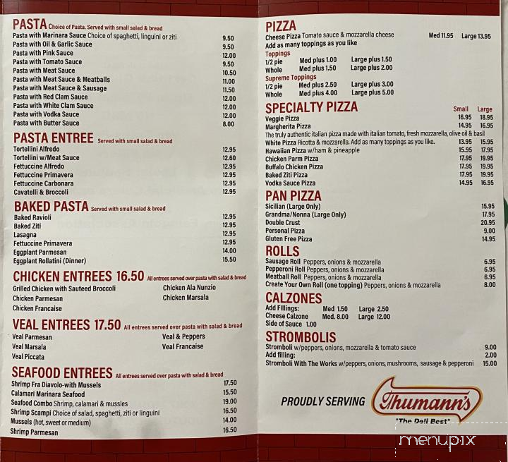 Nunzio's Pizzeria - Scotch Plains, NJ menu_pic