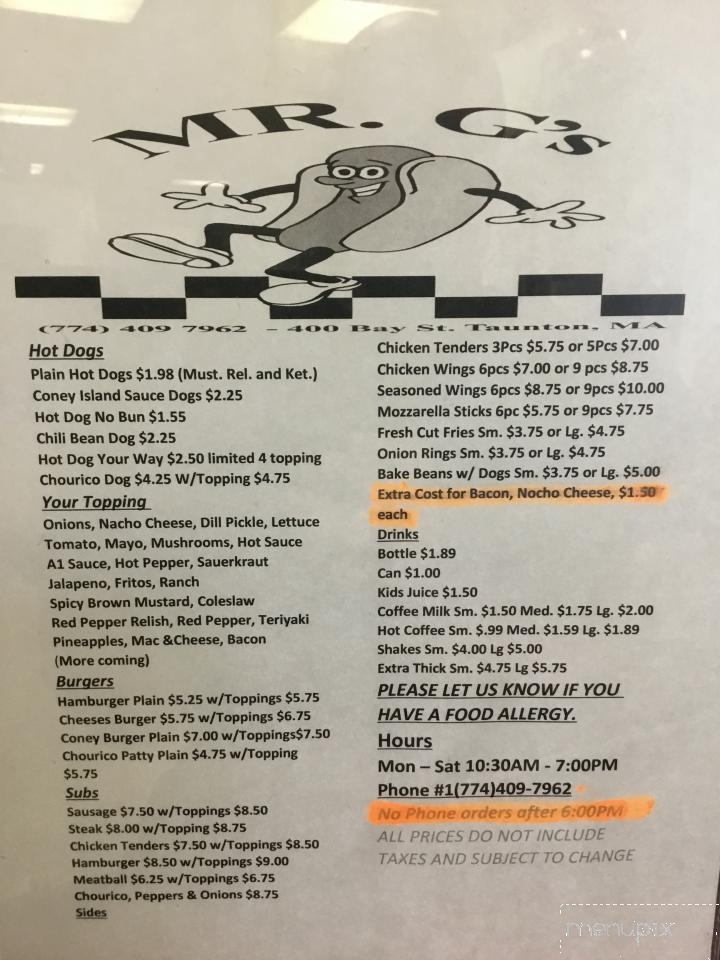 Mr G's Hot Dog Connection II - Taunton, MA