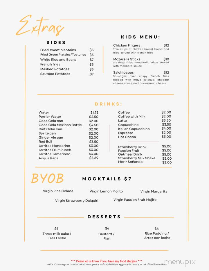 Origen Latin Fusion - Sinking Spring, PA menu_pic