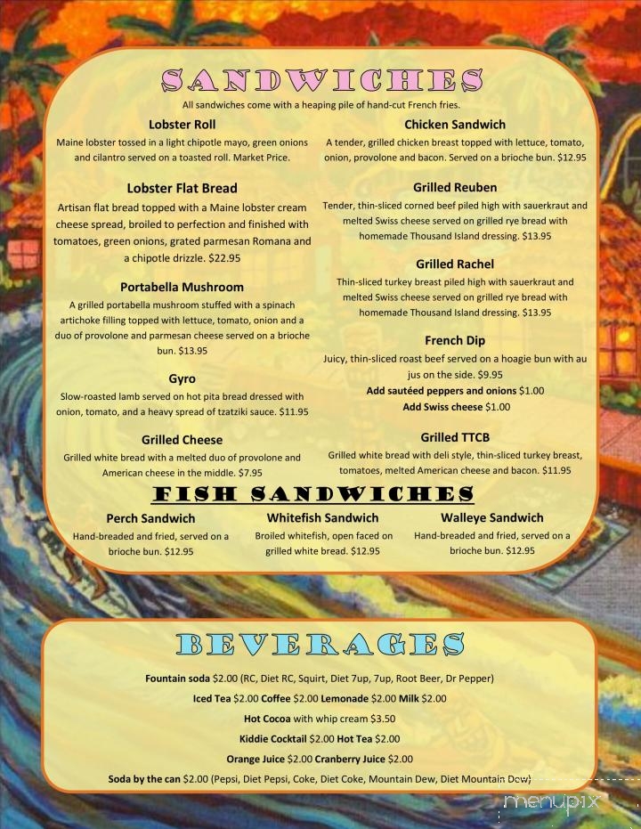 Island Fever Rum Bar & Grill - Jacksonport, WI menu_pic