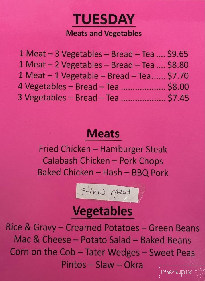 Carolina Chicken & More - Gaffney, SC menu_pic