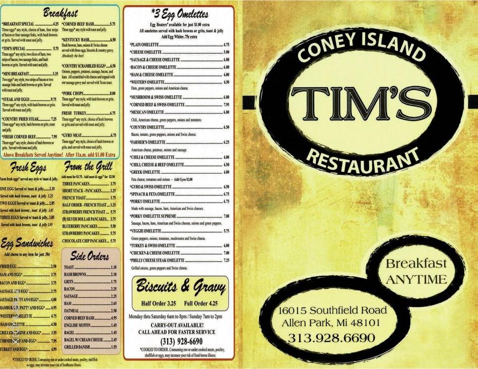 Tim's Coney Island Restaurant - Allen Park, MI