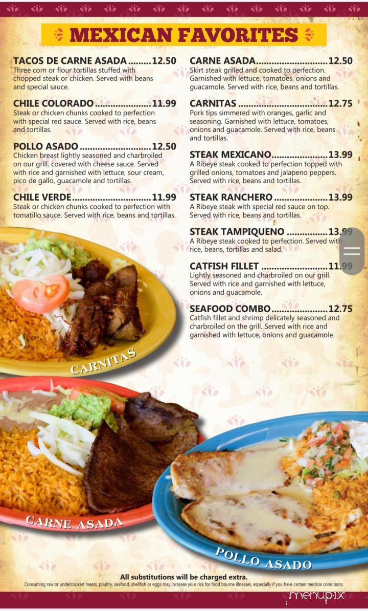 La Rosita Mexican Restaurant - Greenbrier, AR menu_pic