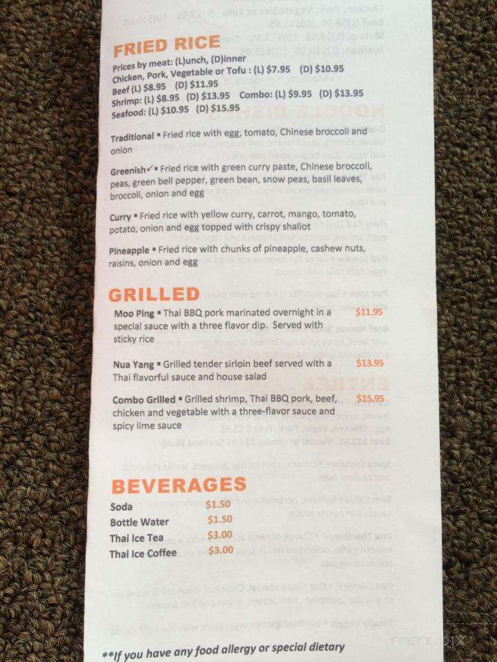 Corner Thai Cafe - Westerly, RI menu_pic