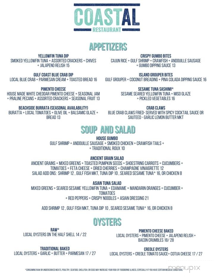 Coastal Orange Beach - Orange Beach, AL menu_pic