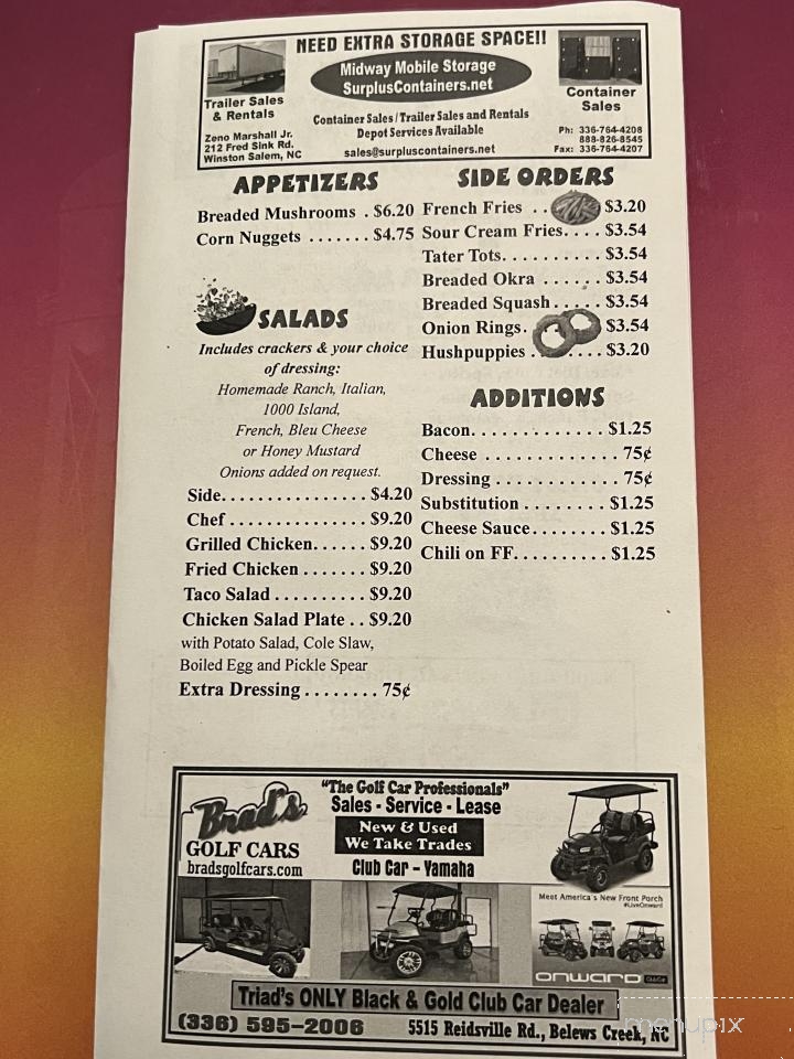 Chuckwagon Grill - Lincolnton, NC menu_pic