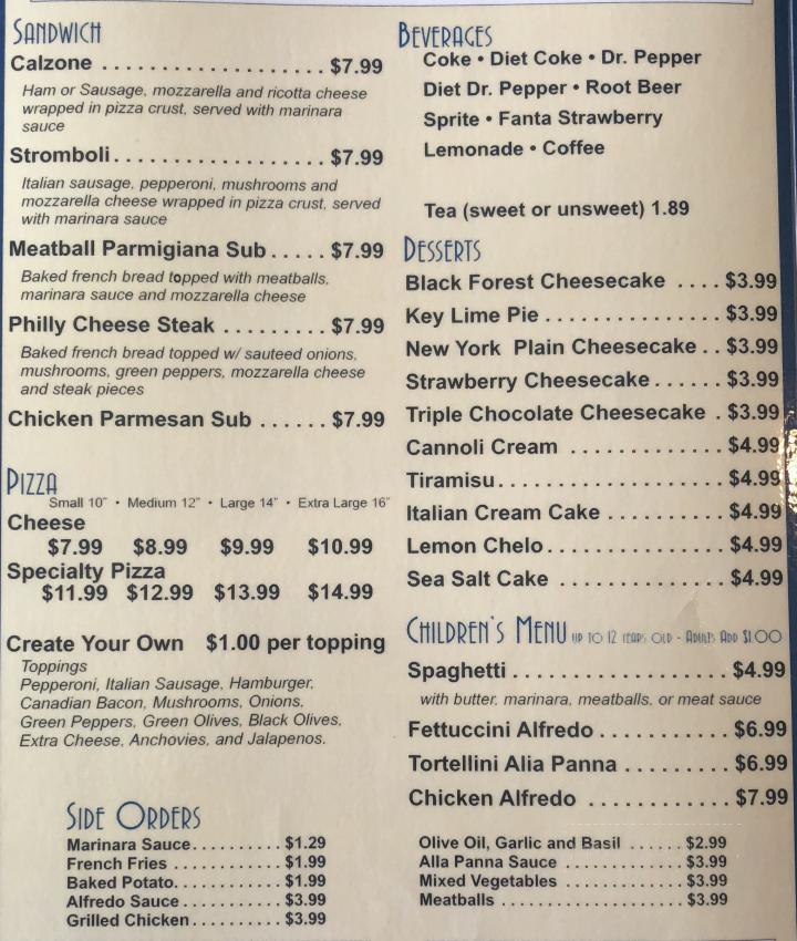 Roma Italian Restaurant - Hugo, OK menu_pic