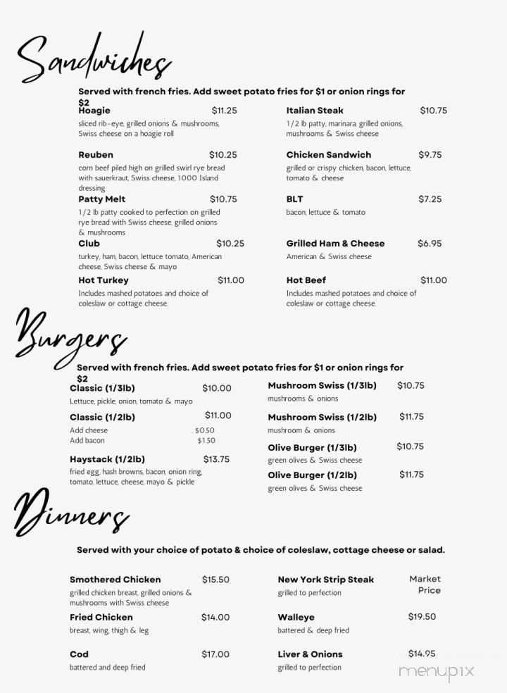 B's Family Restaurant - Au Gres, MI menu_pic
