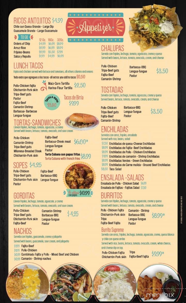 Taqueria Azteca - Rosenberg, TX menu_pic