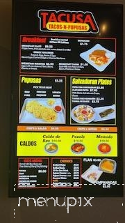 Tacusa Tacos n Pupusas - Fort Worth, TX menu_pic