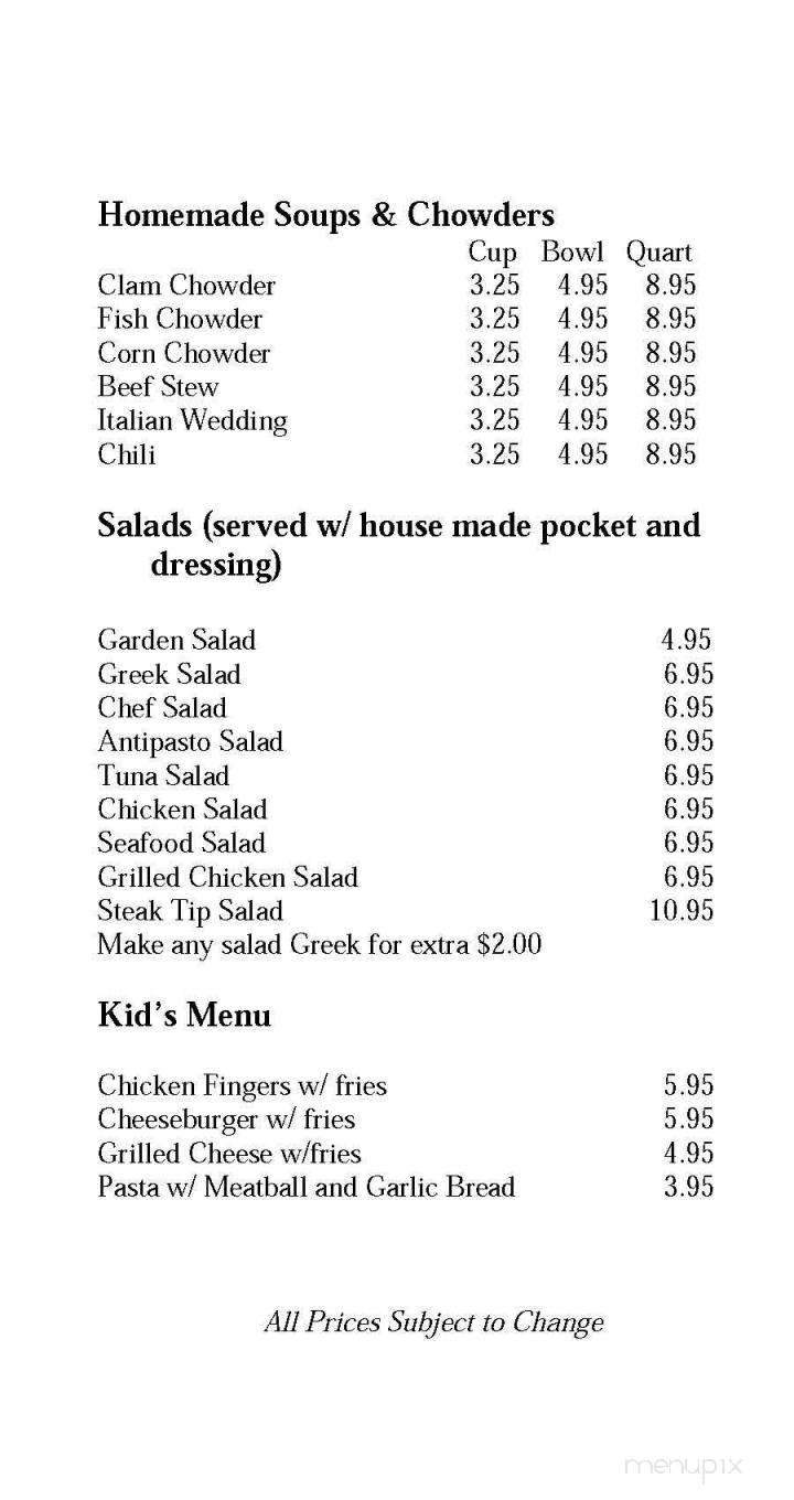 Captain Hooks - Gloucester, MA menu_pic