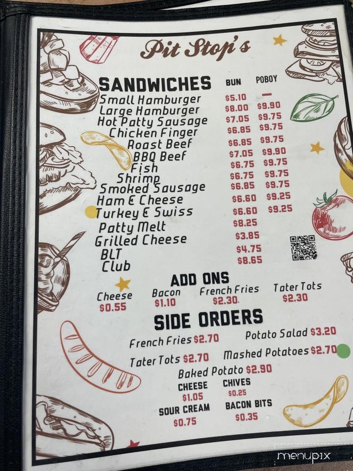 The Pit Stop 2 - Houma, LA menu_pic