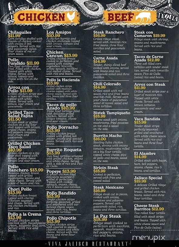 Viva Jalisco - Wellston, OH menu_pic