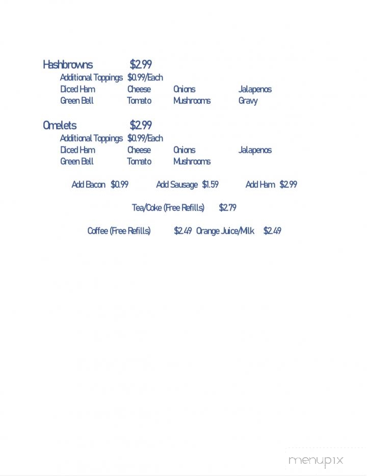 Tiger's Inn - Valley Head, AL menu_pic