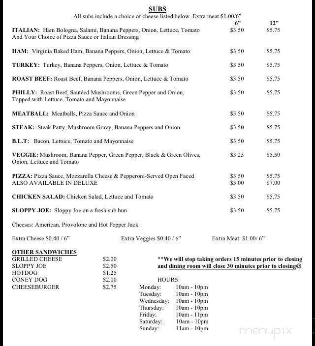 Purple Monkey - South Charleston, OH menu_pic
