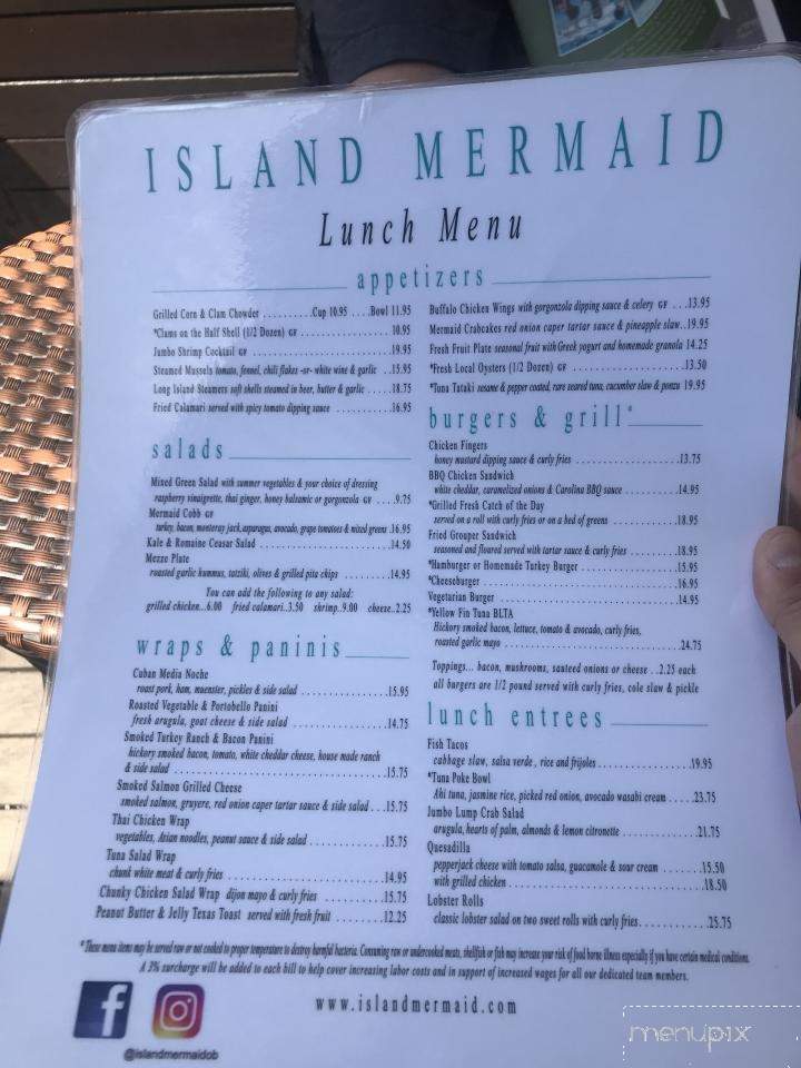 Island Mermaid - Ocean Beach, NY menu_pic