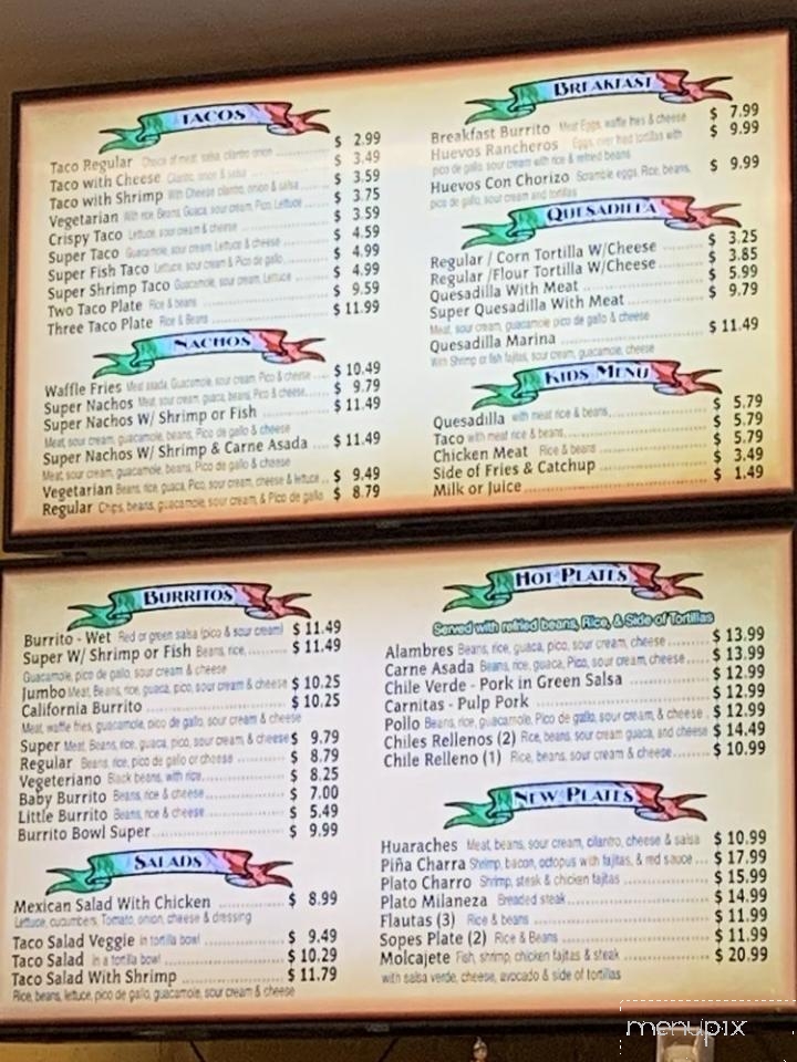 Taqueria Dos Charros - Daly City, CA menu_pic