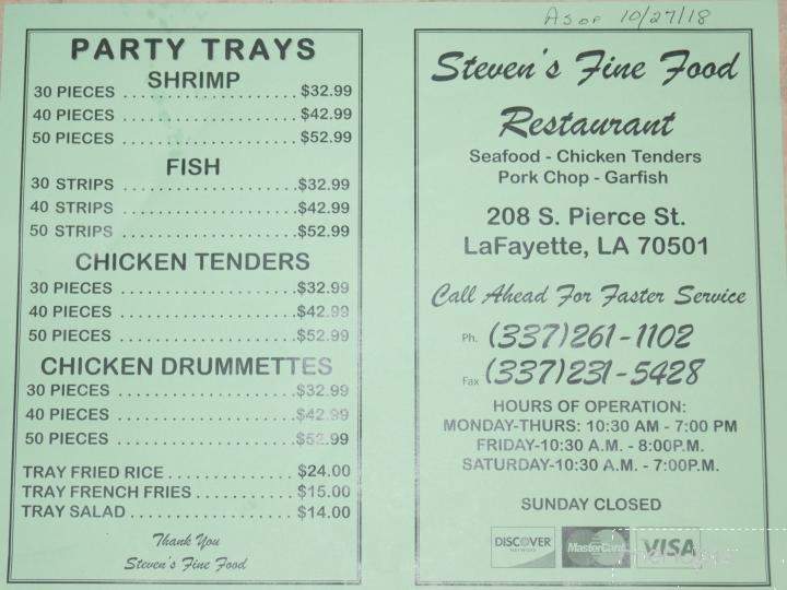 Stevens seafood clearance