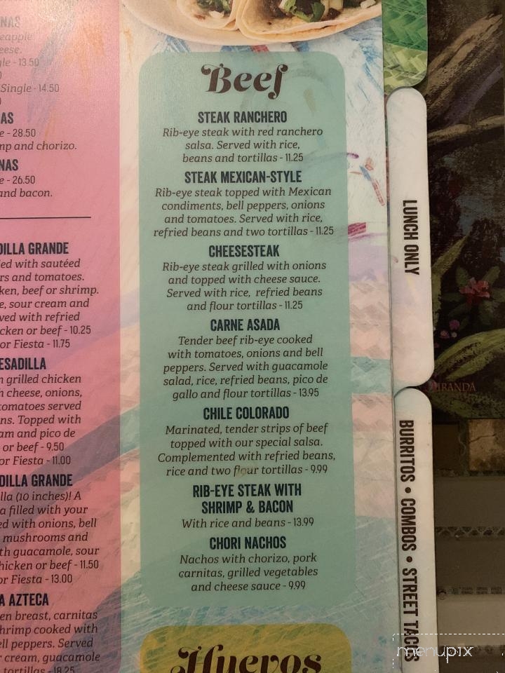 Los Portales Mexican Restaurant - Benton, KY menu_pic