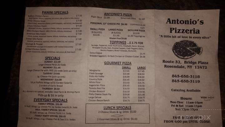 Antonio's PizzeriaPort Ewen - Rosendale, NY