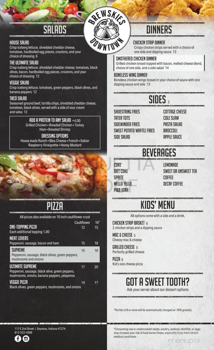 Brewskies Downtown - Seymour, IN menu_pic