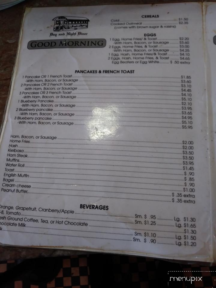 Day & Night Diner - Palmer, MA menu_pic