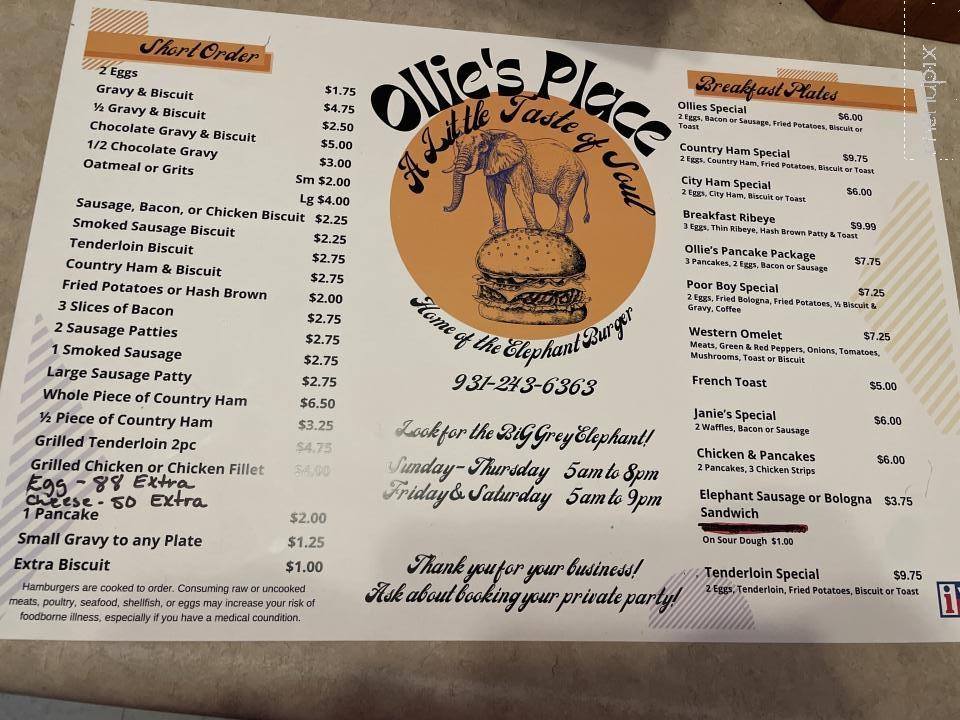 Ollies Place A little taste of soul - Celina, TN menu_pic