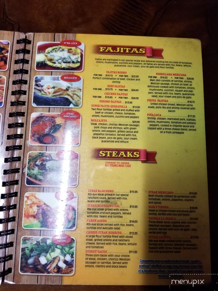Menu Of Rodeo Mexican Grill In Troy Al 36081