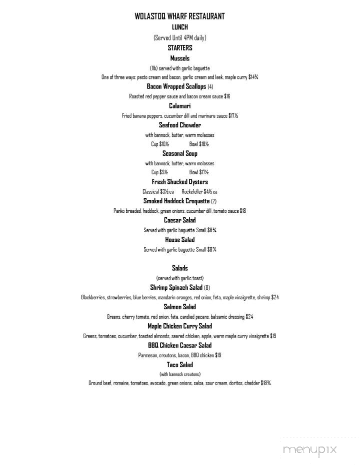 Wolastoq Wharf - Fredericton, NB menu_pic