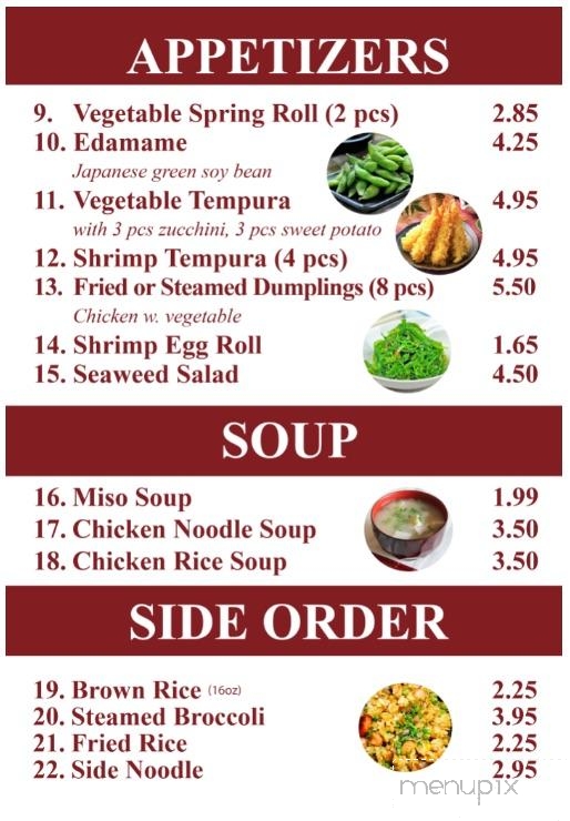 Sakura Hibachi and Poke - Kettering, MD menu_pic