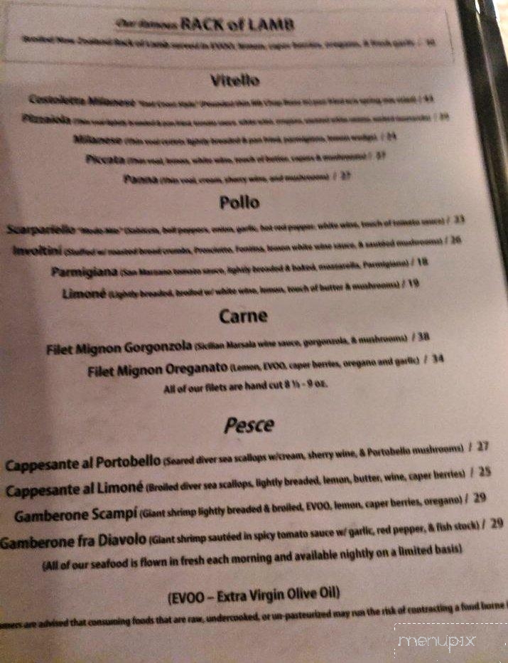 Paul Manno's Cafe - Chesterfield, MO menu_pic