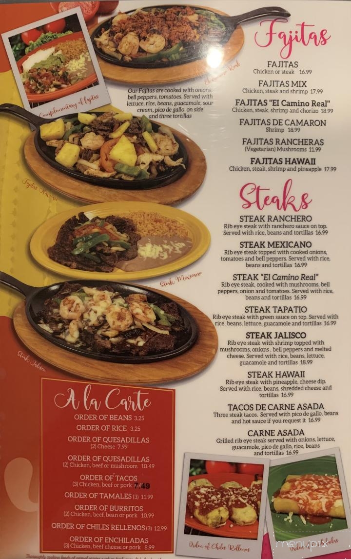 El Camino Real - Clinton, MO menu_pic