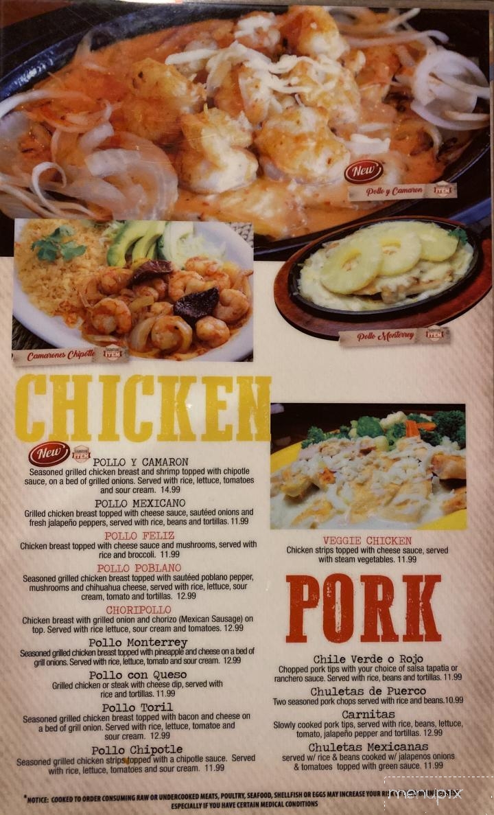 El Toril Mexican Restaurant - Kimball, TN menu_pic